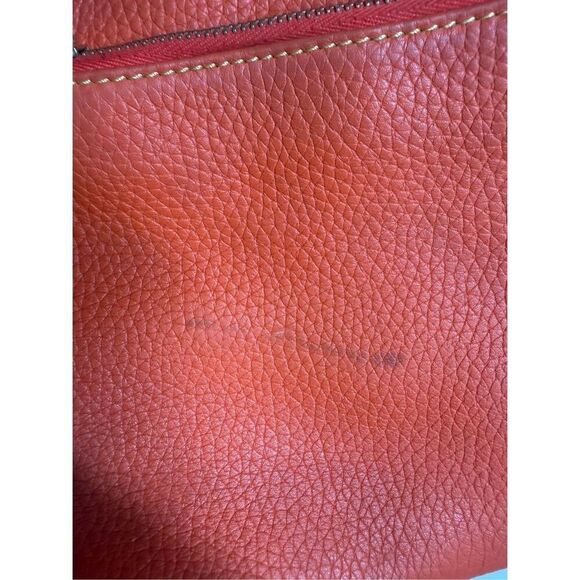 Dooney & Bourke Dillen Satchel Shoulder Bag Hobo Pebble Orange Leather See NOTES - Picture 4 of 16